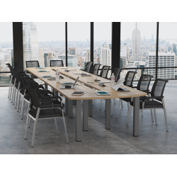 Krzesła Vienna (18 szt ) i Stół konferencyjny  540x138cm RUMBA 18